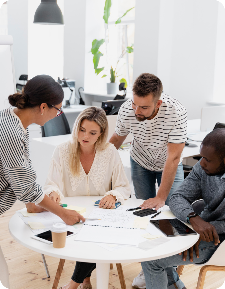 colleagues interacting